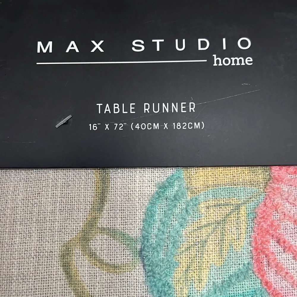 Max Studio Home Halloween Multicolor Embroidered Pumpkin Table Runner NWT